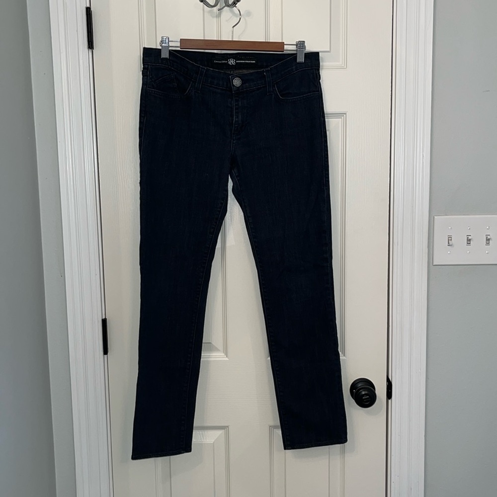 Rock & Republic Recession Collection Dark Wash Medium Rise Jeans Sz 30 Denim